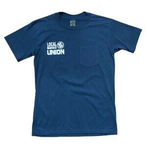 Platinum Plus Union Worker Aerospace Machinist Scab Navy Blue T-Shirt Men's M